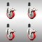 Service Caster 4 Inch 316SS Red Poly Swivel 1-1/2 Inch Expanding Stem Caster Set Lock Brake SCC-SS316TTLEX20S414-PPUB-RED-112-4 - alternate 4